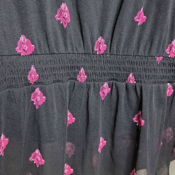 INC International Concepts Paisley Print Blouse & Shell Black Pink - Picture 9 of 11